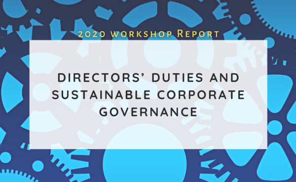 DIRECTORS’ DUTIES AND  SUSTAINABLE CORPORATE  GOVERNANCE