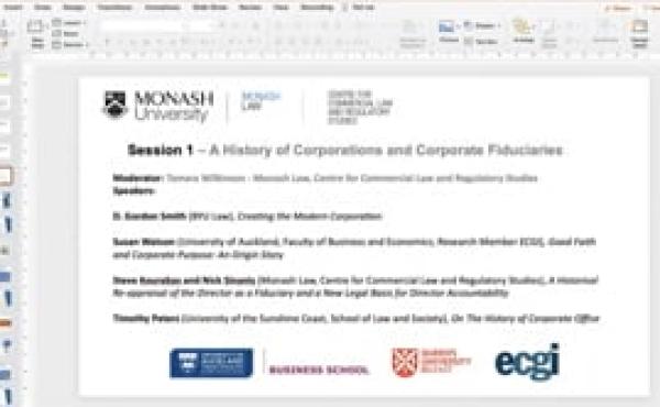 Prof Timothy Peters - On The History of Corporate Office