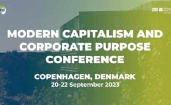 Modern Capitalism & Corporate Purpose event: Join us in Copenhagen.