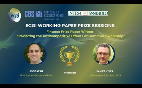 Day 3 | The 2023 ECGI Annual Meeting: ECGI Working Paper Prize Finance Sessions