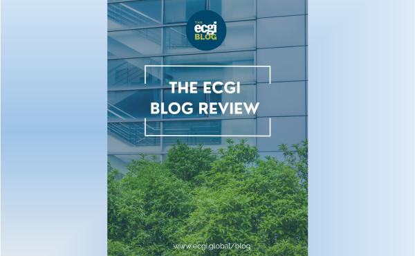 The cover of a report called the Blog Review