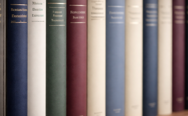 Row of books on a shelf