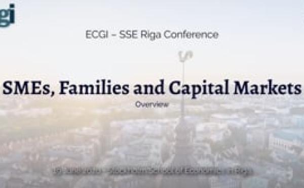 Overview of the SMEs, Families and Capital Markets conference