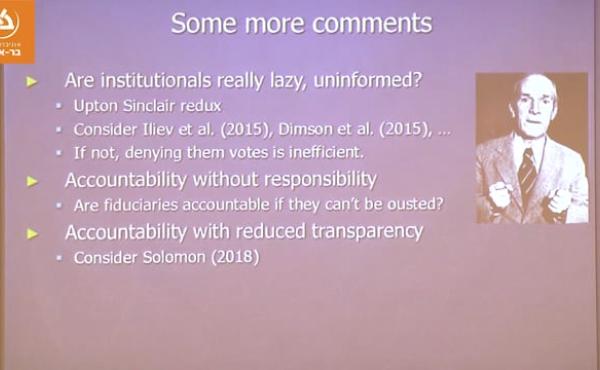 Discussant- Amir Licht (Interdisciplinary Center Herzliya)-