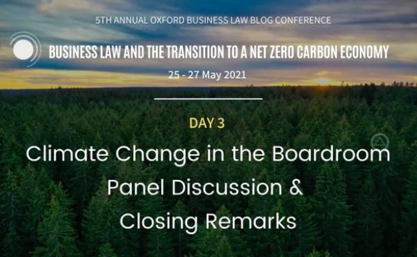 Climate Change in the Boardroom: Panel Discussion & Closing Remarks