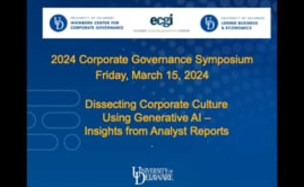 Dissecting Corporate Culture Using Generative AI– Insights from Analyst Reports