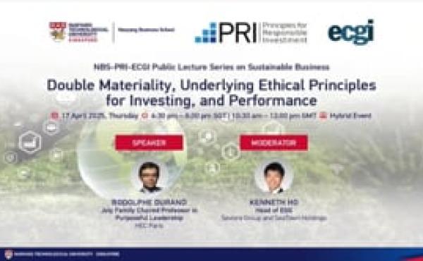 NBS-PRI-ECGI Public Lecture Series - Prof Rodolphe Durand