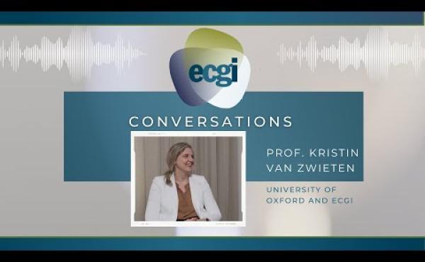 ECGI Conversations Series with Kristin Van Zwieten