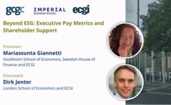 Session 3: Beyond ESG: Executive Pay Metrics and Shareholder Support