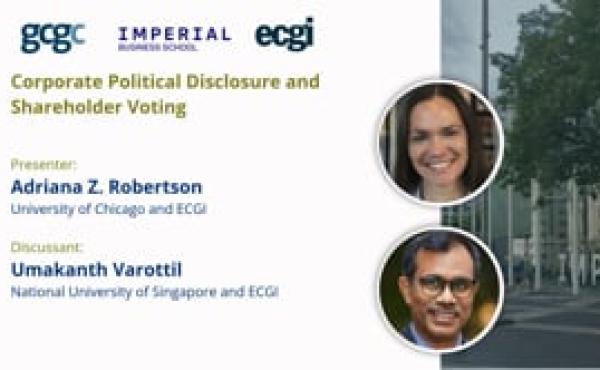 Session 5: Corporate Political Disclosure and Shareholder Voting