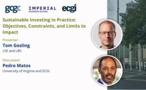 Session 8: Sustainable Investing in Practice: Objectives, Constraints, and Limits to Impact