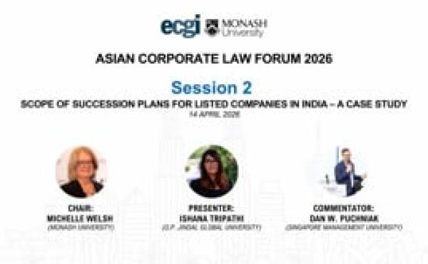 ACLF 2026  | Scope of succession plans for listed companies in India – A case study