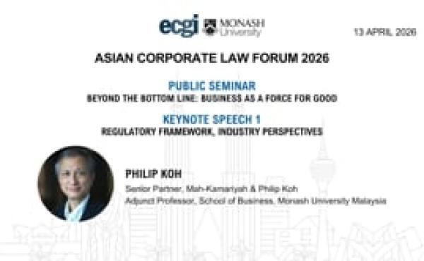 ACLF Public Seminar | Keynote: Regulatory Framework, Industry Perspectives