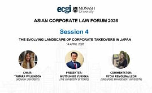 ACLF 2026 | The Evolving Landscape of Corporate Takeovers in Japan