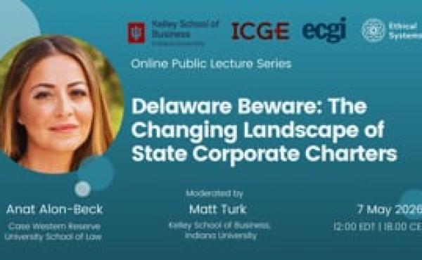 Delaware Beware: The Changing Landscape of State Corporate Charters - Anat Alon-Beck
