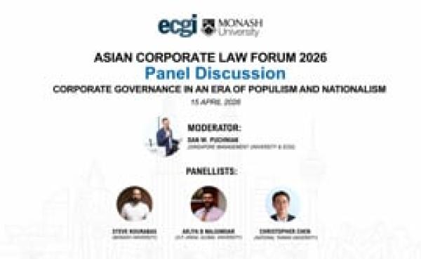 Panel Discussion | Corporate Governance in an Era of Populism and Nationalism