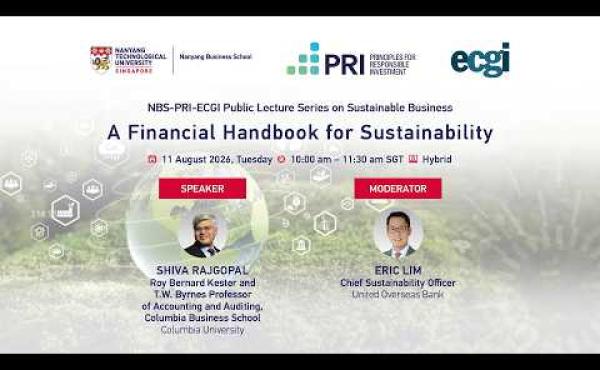 Lecture 13 | NBS-PRI-ECGI Public Lecture Series