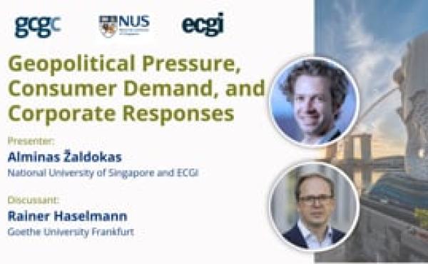 Session 3: Geopolitical Pressure, Consumer Demand, and Corporate Responses (GCGC 2026)