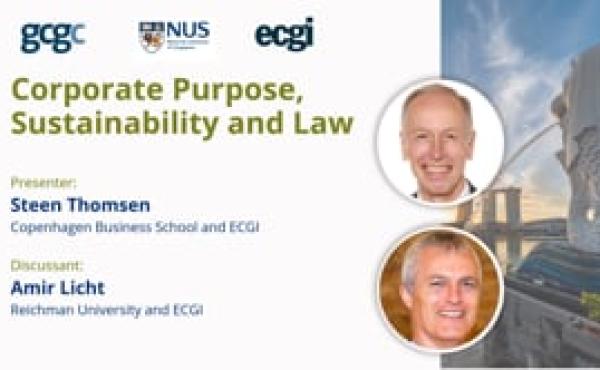 Session 5: Corporate Purpose, Sustainability and Law (GCGC 2026)