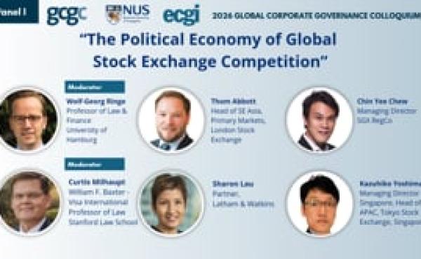 Session 4: Panel Discussion I: The Political Economy of Global Stock Exchange Competition(GCGC 2026)