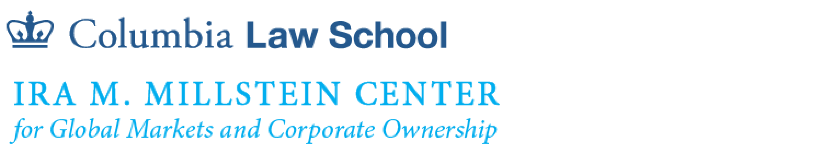 logo with text columbia law school IRA M Millstein Centre