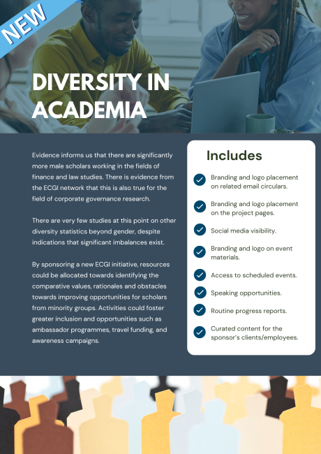 a document proposing sponsorship of a project on diversity in academia