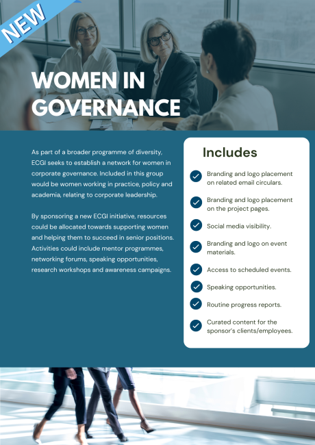 a document proposing sponsorship of a group of women in governance