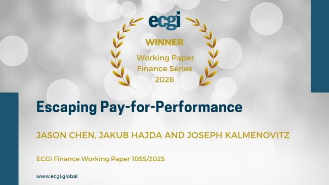 ECGI Finance prize 2026