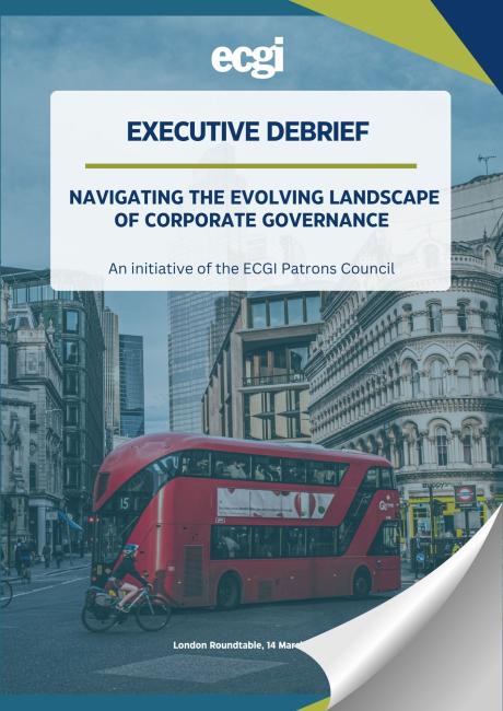 ECGI Patrons Council Inaugural Meeting - Executive Debrief