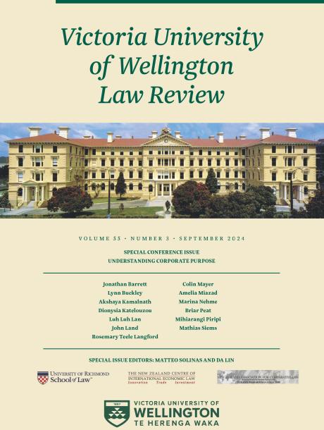 Victoria University of Wellington Law Review