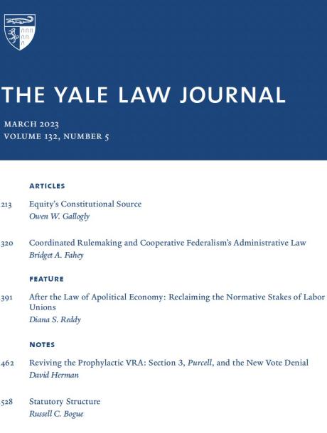 Yale Law Journal cover