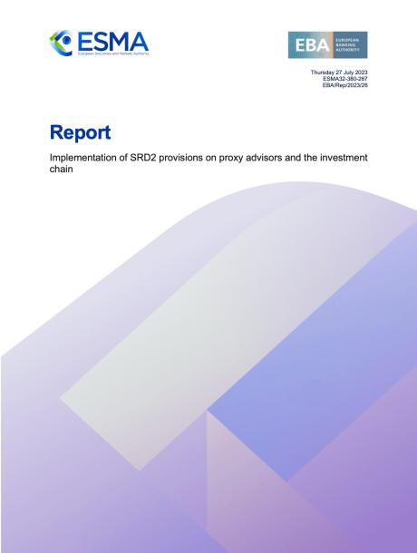 ESMA 2023 EBA Report