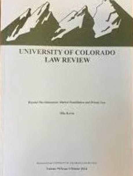 University of Colorado Law Review