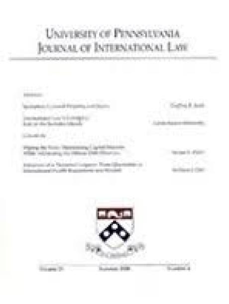 University of Pennsylvania Journal of International Law