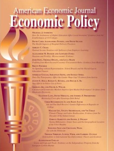 American Economic Journal: Economic Policy cover