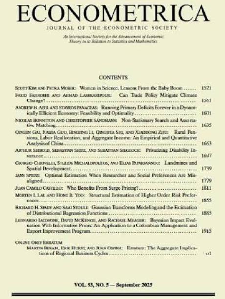 Econometrica cover