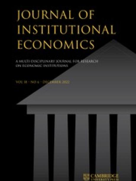 Journal of Institutional Economics journal cover