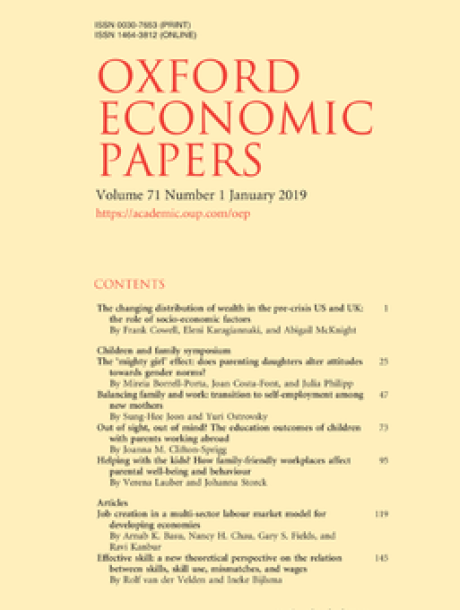 Oxford Economic Papers journal cover