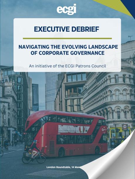 ECGI Patrons Council Inaugural Meeting - Executive Debrief