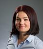 Smiling woman with brown hair