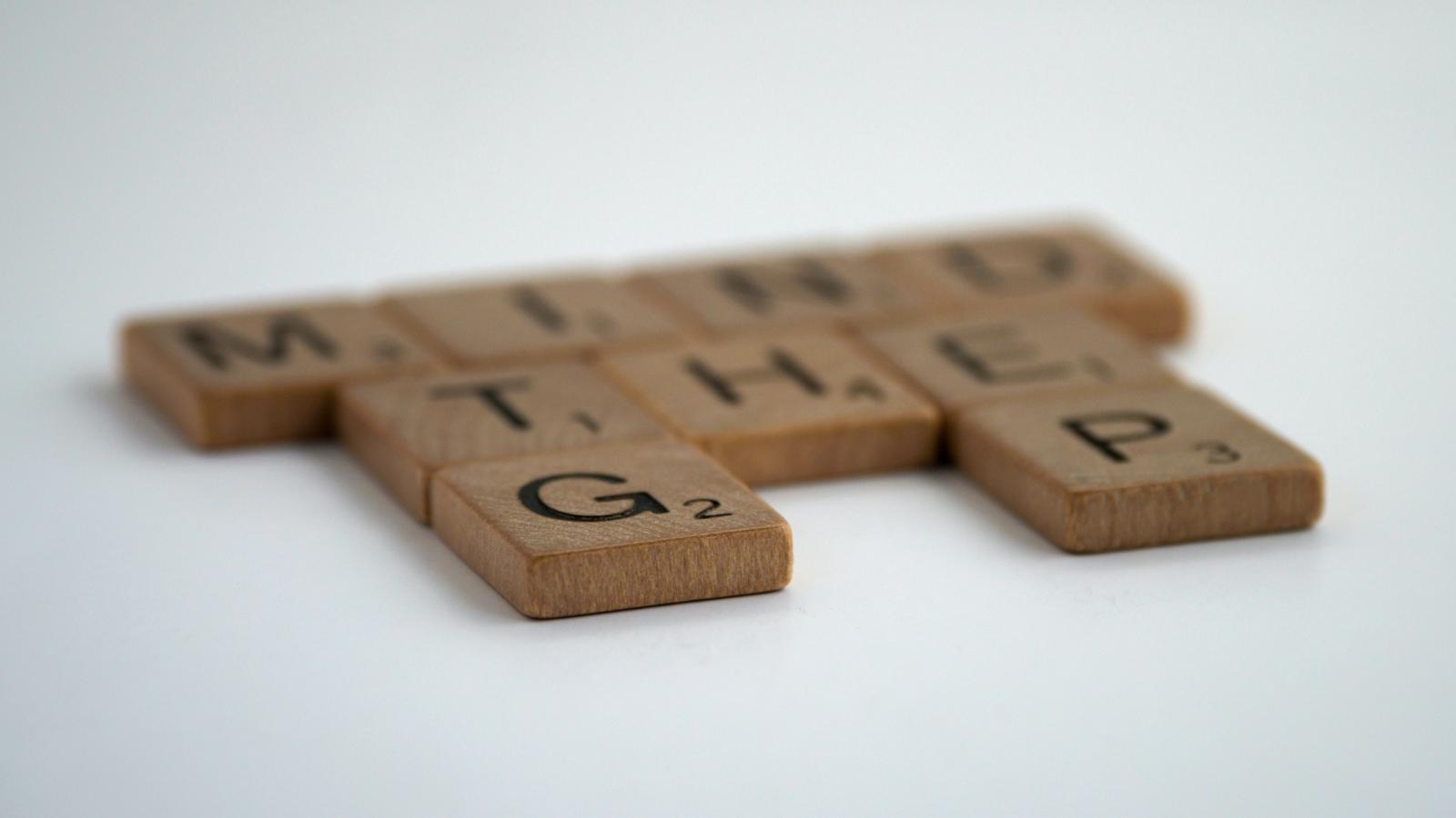 Mind the Gap scrabble tiles