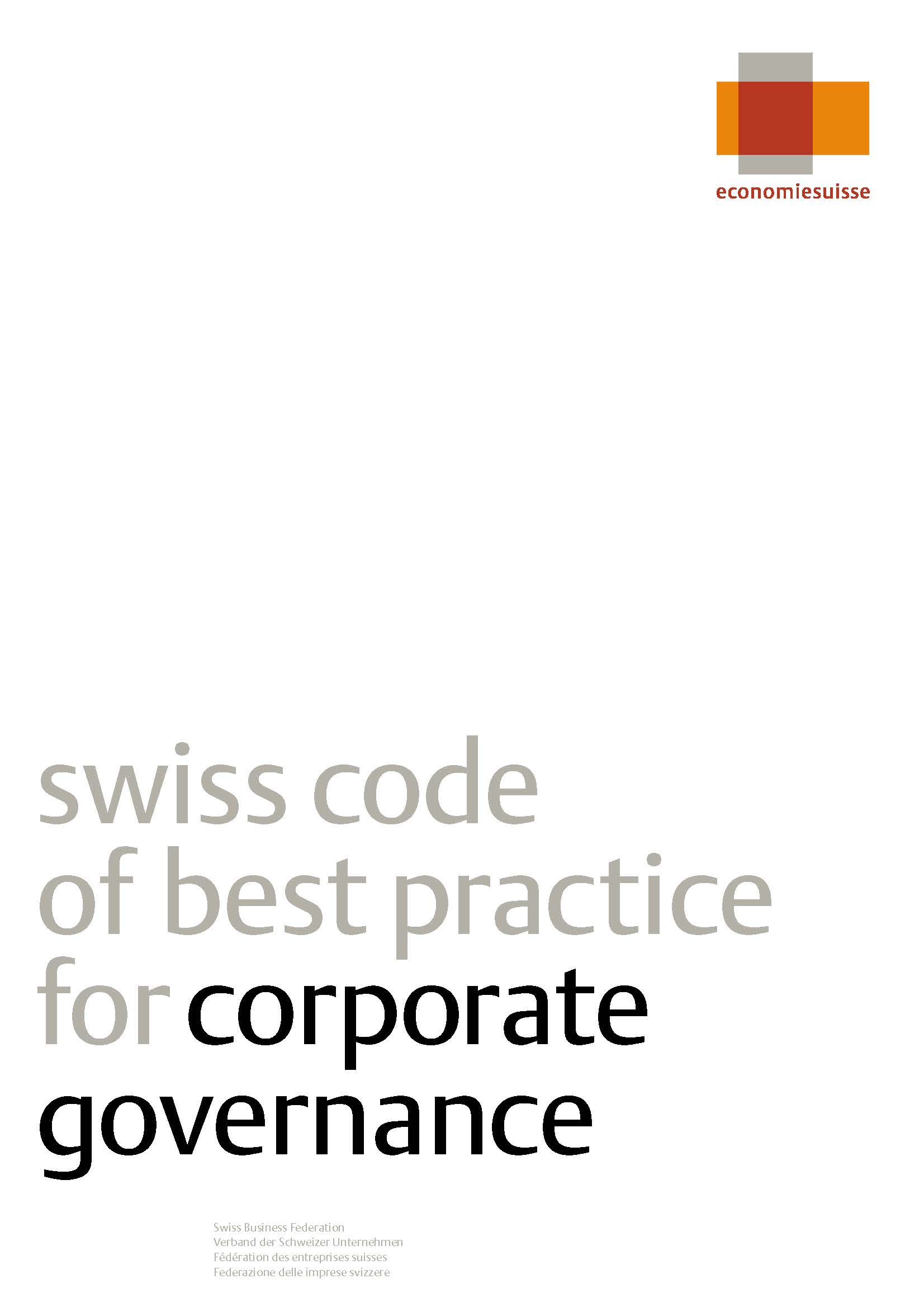Swiss code of best practice for corporate governance ecgi